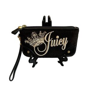 Juicy Couture Black Terry Wristlet